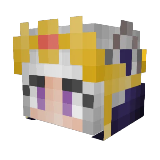 TallFang Minecraft avatar head, 3D render