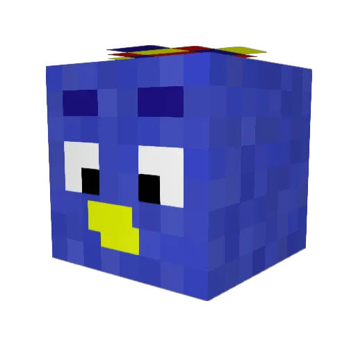 TallGaudet Minecraft avatar head, 3D render