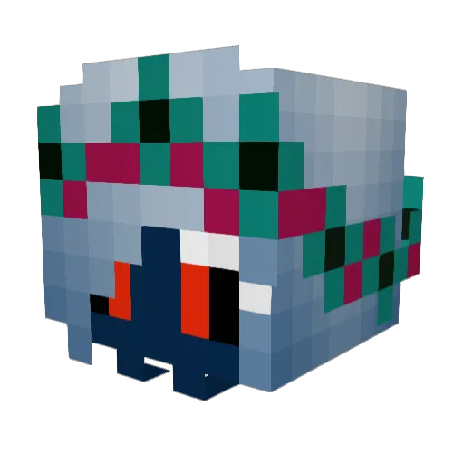 TallGlassOfMe Minecraft avatar head, 3D render