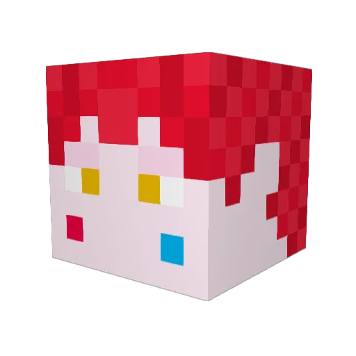 TallGlassofAqua Minecraft avatar head, 3D render