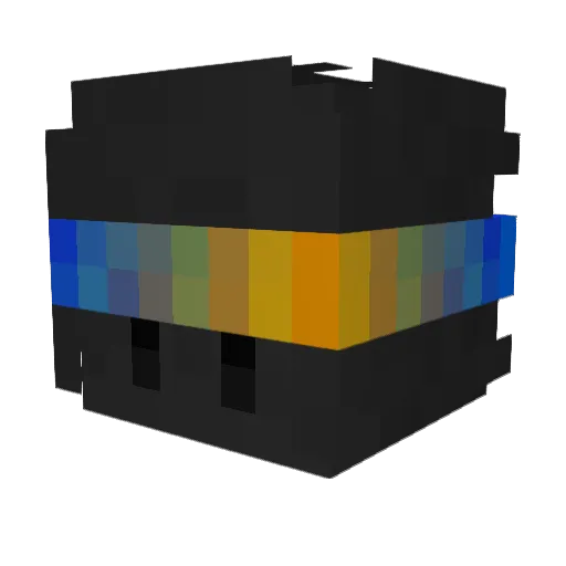 Tallen Minecraft avatar head, 3D render