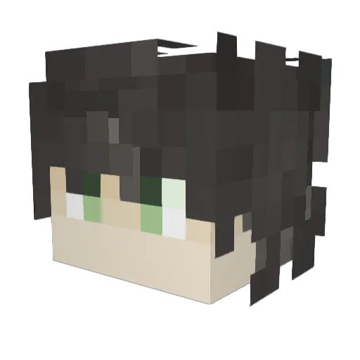 Tallented27 Minecraft avatar head, 3D render