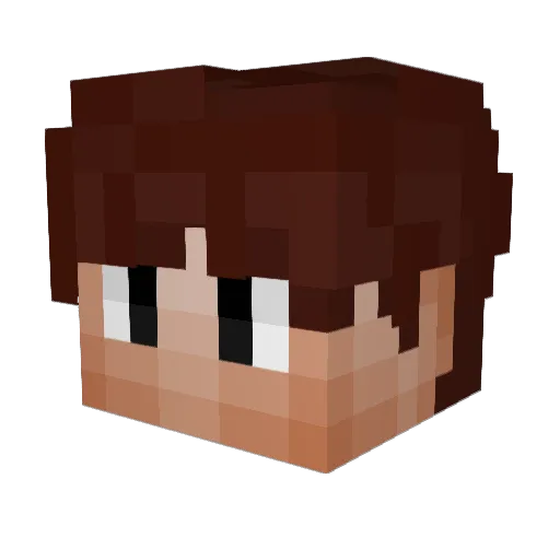 TallestAnt Minecraft avatar head, 3D render