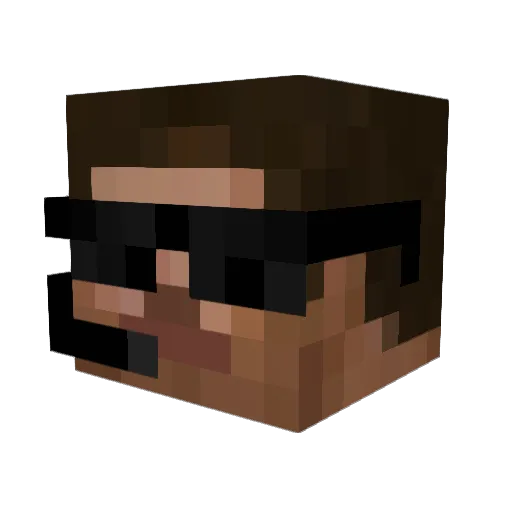 TalonNight Minecraft avatar head, 3D render