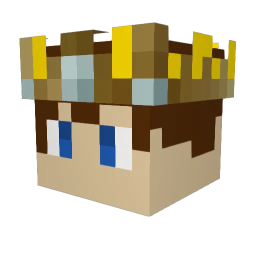 Talonidas Minecraft avatar head, 3D render
