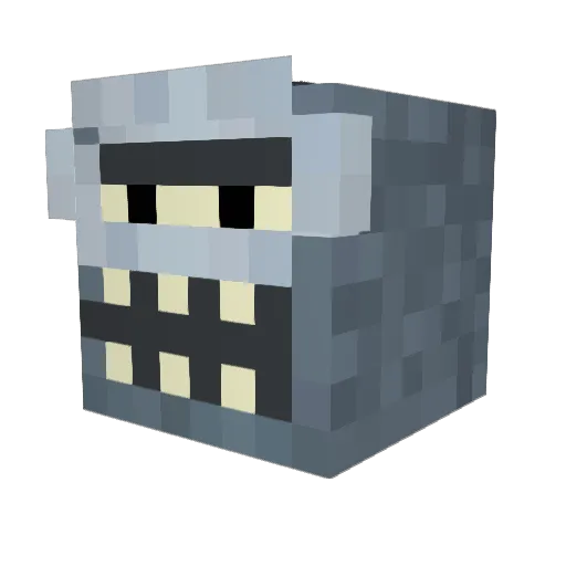 Talsan Minecraft avatar head, 3D render