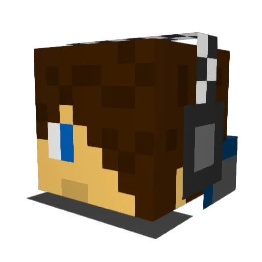 Talsi1 Minecraft avatar head, 3D render