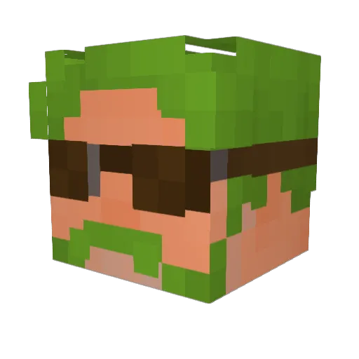 Talsit Minecraft avatar head, 3D render