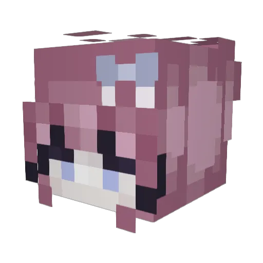 Talvenlapsi Minecraft avatar head, 3D render