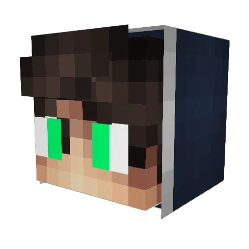 Talviz Minecraft avatar head, 3D render