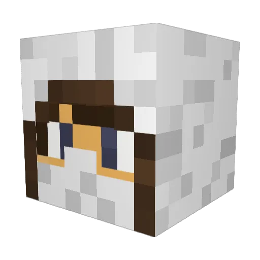 Talxn Minecraft avatar head, 3D render