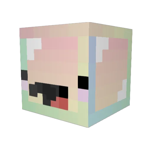 TamOTea Minecraft avatar head, 3D render
