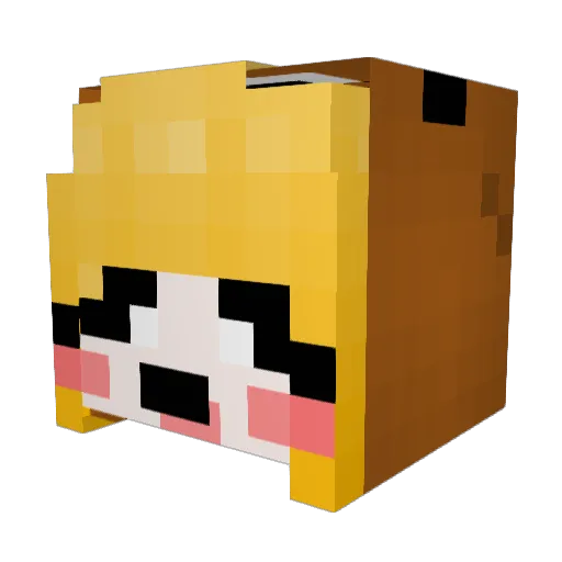Tam_Y Minecraft avatar head, 3D render