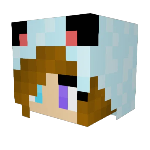 TamaGem Minecraft avatar head, 3D render