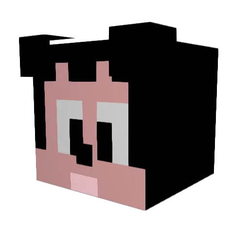 TamadryasBaboon Minecraft avatar head, 3D render