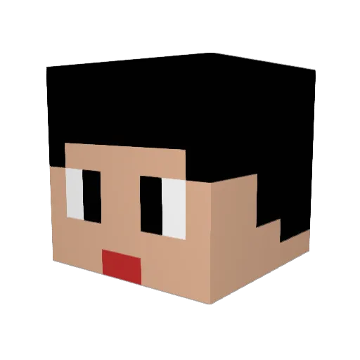 Tamago705 Minecraft avatar head, 3D render