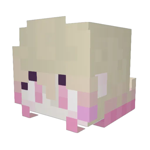 Tamagotch1 Minecraft avatar head, 3D render