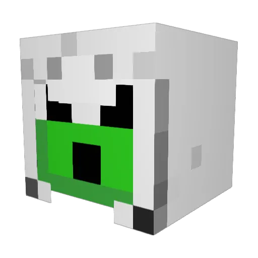 Tamahalk Minecraft avatar head, 3D render