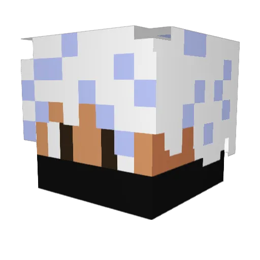 Tamahgochi Minecraft avatar head, 3D render