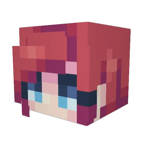 TamakiKyo Minecraft avatar head, 3D render