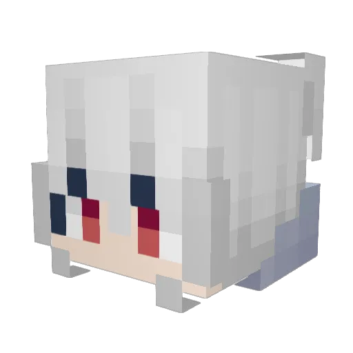 TamamoNoShin Minecraft avatar head, 3D render