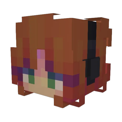 TamaraCampos Minecraft avatar head, 3D render