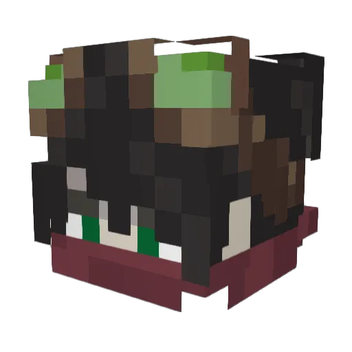Tamasaurs Minecraft avatar head, 3D render
