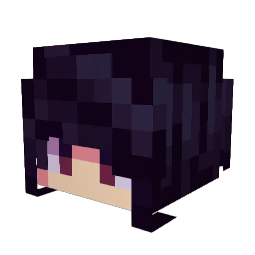 Tamashinohi Minecraft avatar head, 3D render