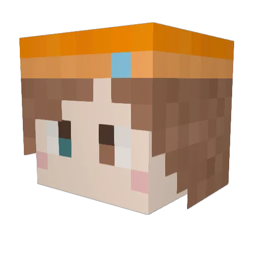 Tamattooo Minecraft avatar head, 3D render
