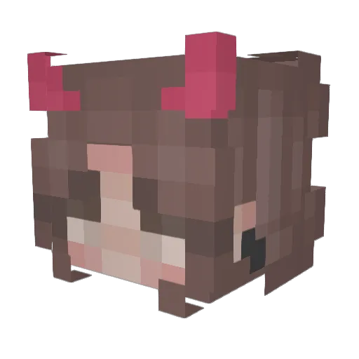 Tamayoster Minecraft avatar head, 3D render