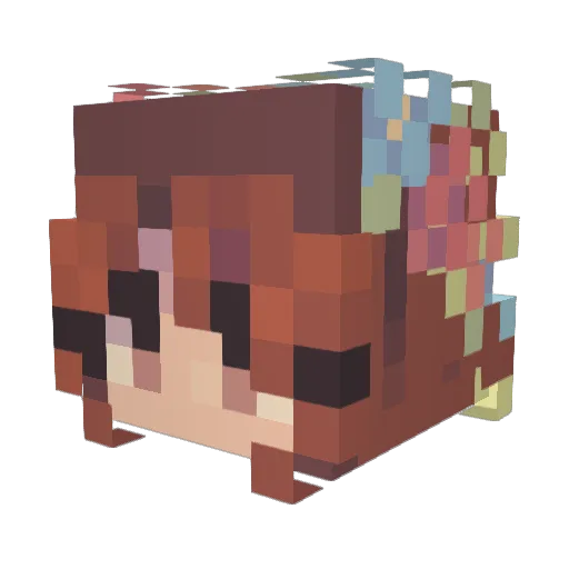 Tambokii Minecraft avatar head, 3D render