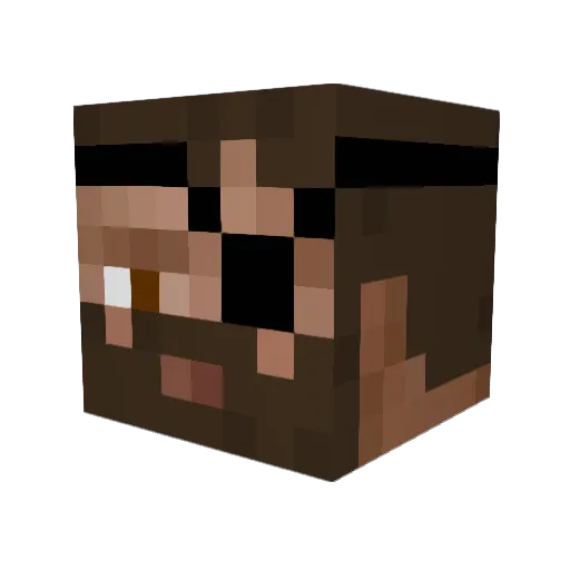 Tameevilmateo Minecraft avatar head, 3D render