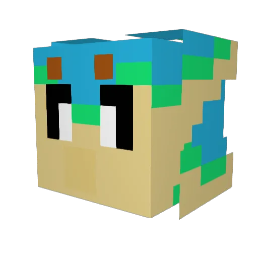 Tamer1012 Minecraft avatar head, 3D render