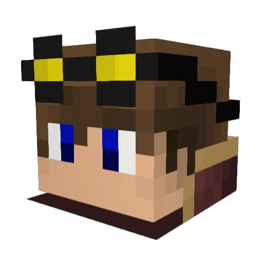 Tamerix Minecraft avatar head, 3D render