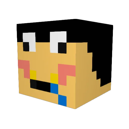 Tamerlan9 Minecraft avatar head, 3D render