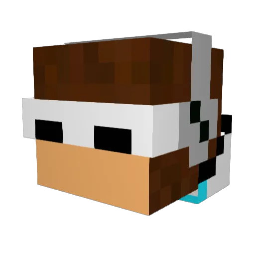 Tamerlion Minecraft avatar head, 3D render