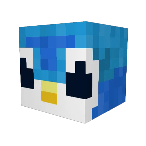 Tamerrock Minecraft avatar head, 3D render