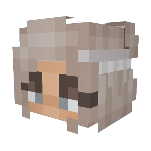 Tamest Minecraft avatar head, 3D render