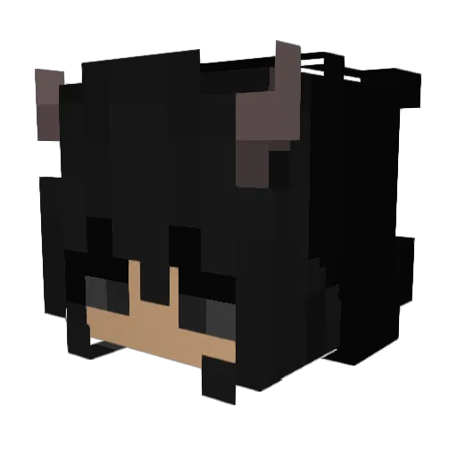 TamiZeroHD Minecraft avatar head, 3D render