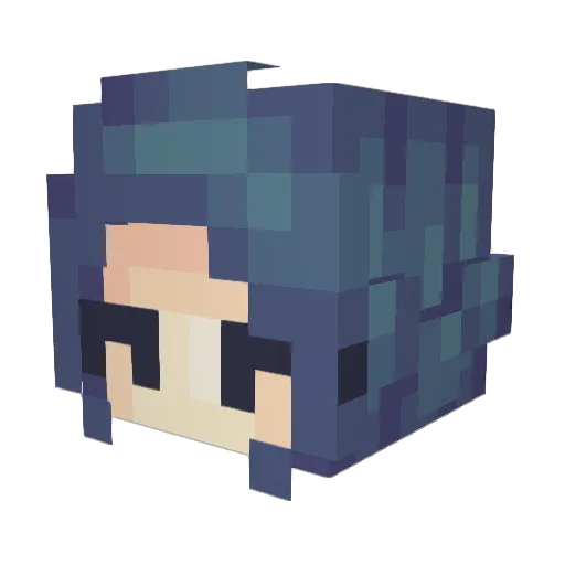 Tamiic Minecraft avatar head, 3D render