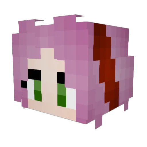 Tamikalynn Minecraft avatar head, 3D render