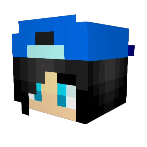 Tamila Minecraft avatar head, 3D render