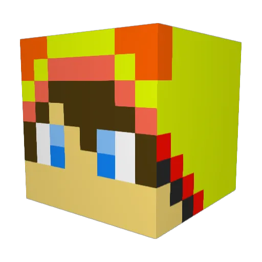 Tamino1230 Minecraft avatar head, 3D render