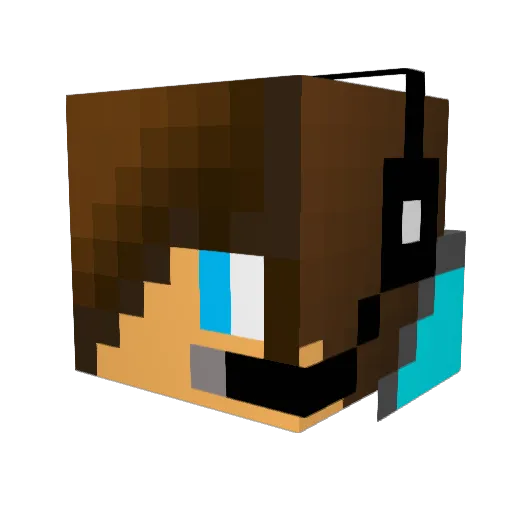 Tammo100 Minecraft avatar head, 3D render