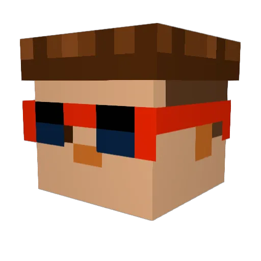 Tamo01 Minecraft avatar head, 3D render