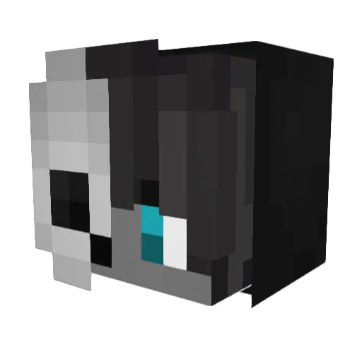 Tamokiii Minecraft avatar head, 3D render