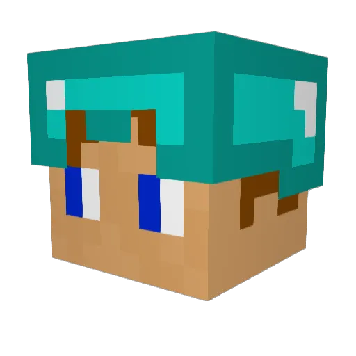 TamorakBuck Minecraft avatar head, 3D render