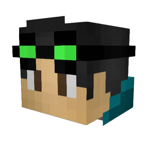 Tampk Minecraft avatar head, 3D render