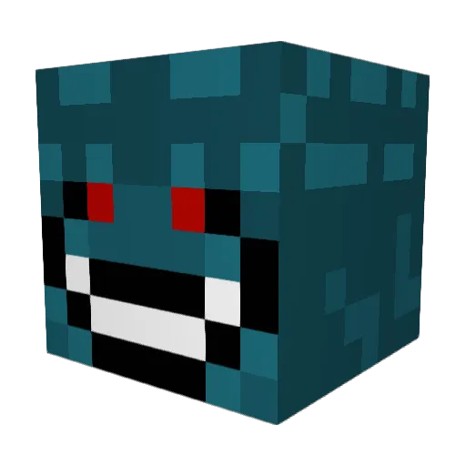 Tampla Minecraft avatar head, 3D render