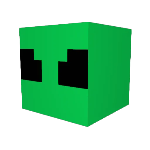Tampo_ Minecraft avatar head, 3D render